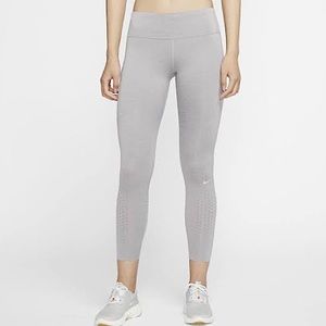 Nike Women's DRI-Fit Mid Rise Leggings - Grey